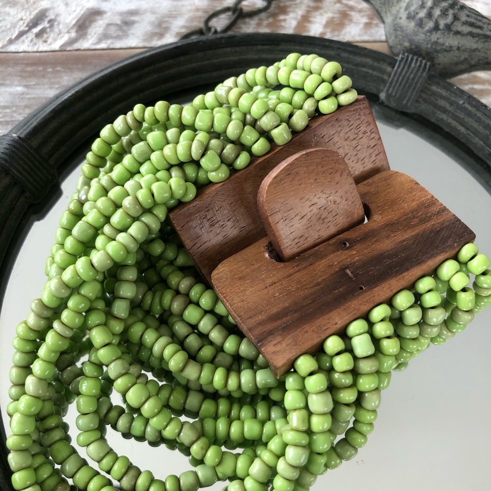 Wood & beaded bracelet